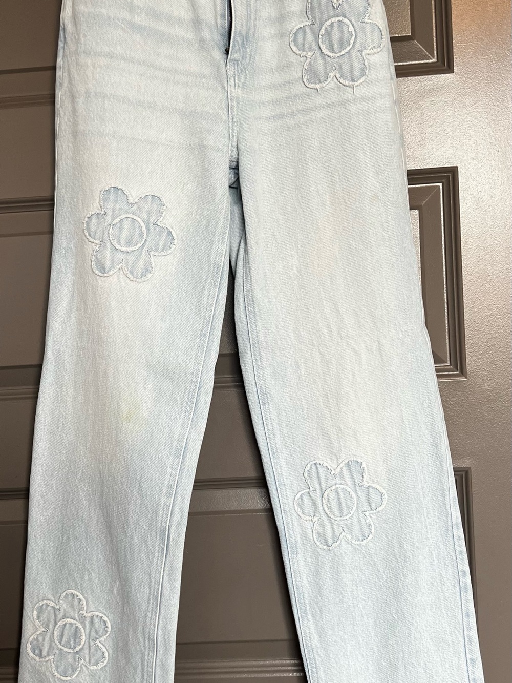 Pacsun Light Wash Floral Patchwork Women's Jeans